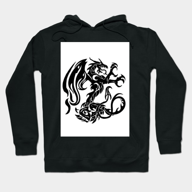 Tribal Dragon Hoodie by timteague